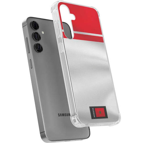 Morocco Soccer Flag Galaxy S24 Plus Clear Case